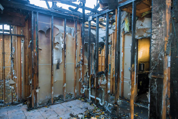 Professional Fire Damage Restoration technician working in Irvington, KY